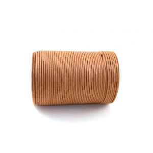 Corde de coton ciré 2mm brun pâle